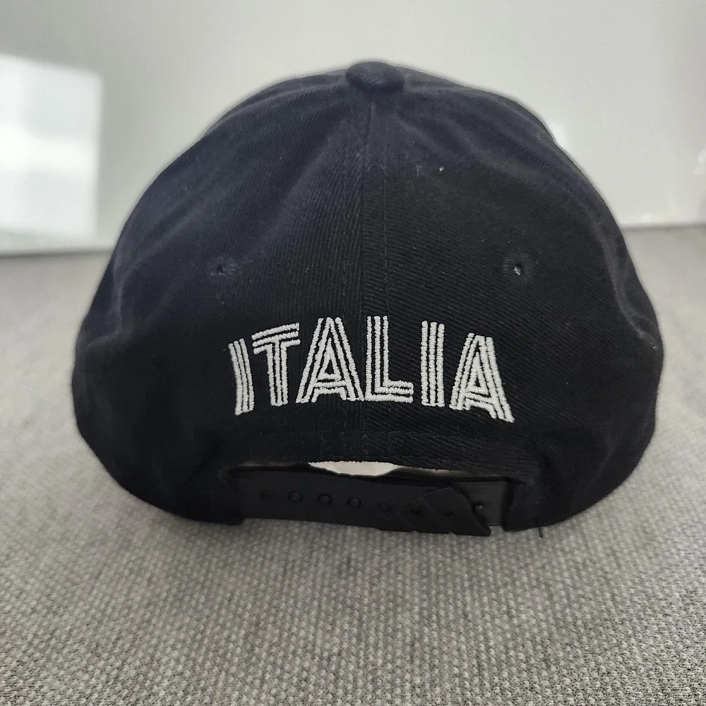 Vintage Italy Hat Cap Snap Back  One Size Black World Cup Adidas France 98